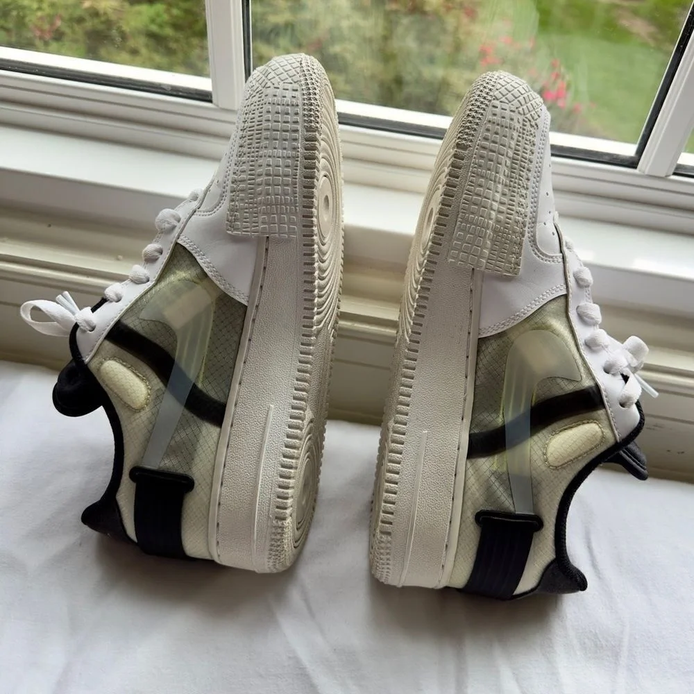 NIKE Air Force 1‎ Type White Black Volt Women/Unisex/Big Kid/Men NWOB Size 8